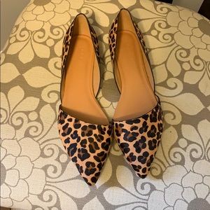 Zoe d’orsay leopard print pointy toe flats